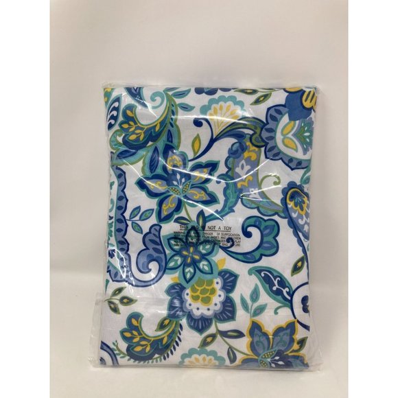 E House Home Blue Paisley Umbrella Tablecloth - 60" Round ~ NEW - Picture 7 of 7